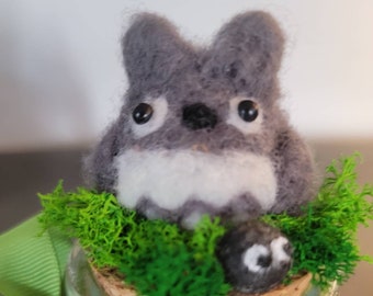 Felt Totoro Candy Jar: Studio Ghibli Soot Sprites Gift
