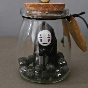 Spirited Away No Face Figurine: Studio Ghibli Soot Sprites Decor