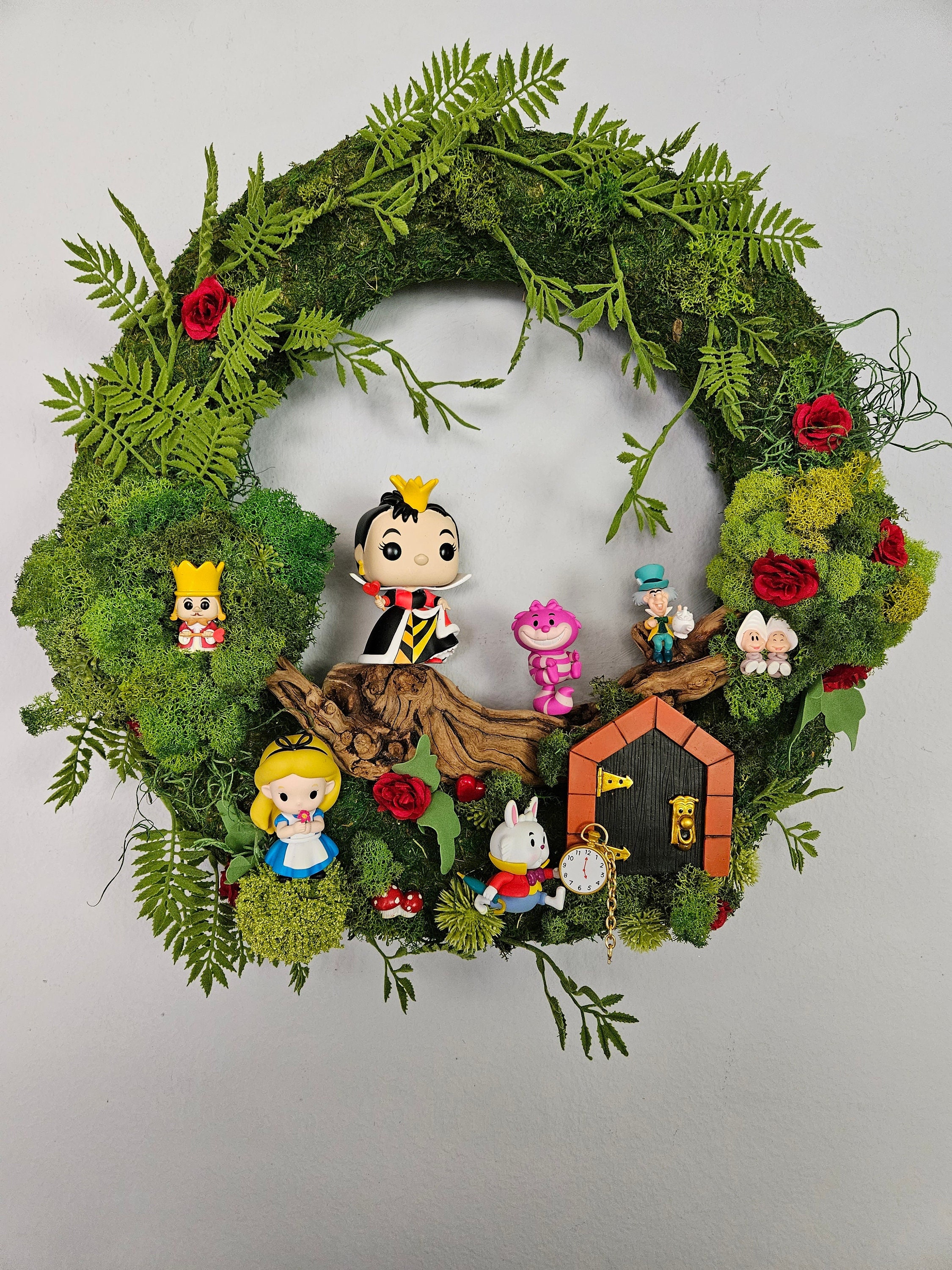 Fanciful Alice in Wonderland Theme Wreath - Debbee's Buzz