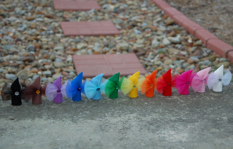 Complete set of 12 Rainbow Flower Fairy Dolls image 5
