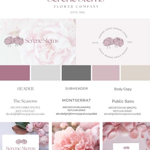Customizable Canva Brand Kit including logos, brand board, color & font palette and images – a complete Brand and Visual Identity Template!