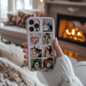 Picture Photo Case, Tough Personalized Custom Photo iPhone Case, Custom Made Gift, Personalized Photo Collage Case, Personalized Gift