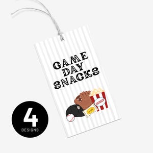 Baseball Snackbeutel Anhänger, druckbare Leckerlibeutel Anhänger für Little League, Snacks nach dem Spiel für Teeball, Kinder Sportanhänger für Tball Leckereien