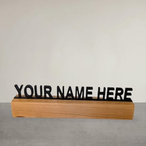 Custom Wood Name Plate Office Desk Sign name sign for coworker gift for boss