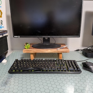 Walnut Monitor Stand Riser Solid Wood Stand Laptop Stand Desk Accessories Wooden Stand
