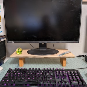 Wood Monitor Stand Riser Solid Wood Stand Laptop Stand Desk Accessories Wooden Stand live edge