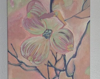 Rosa Hartriegel Ölgemälde