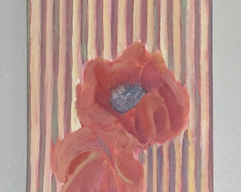 Oil painting of poppies