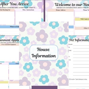 Printable House Sitter Planner | House Sitting Instructions Template | Home Care Checklist | Pet Info | Emergency Contacts | PDF Download