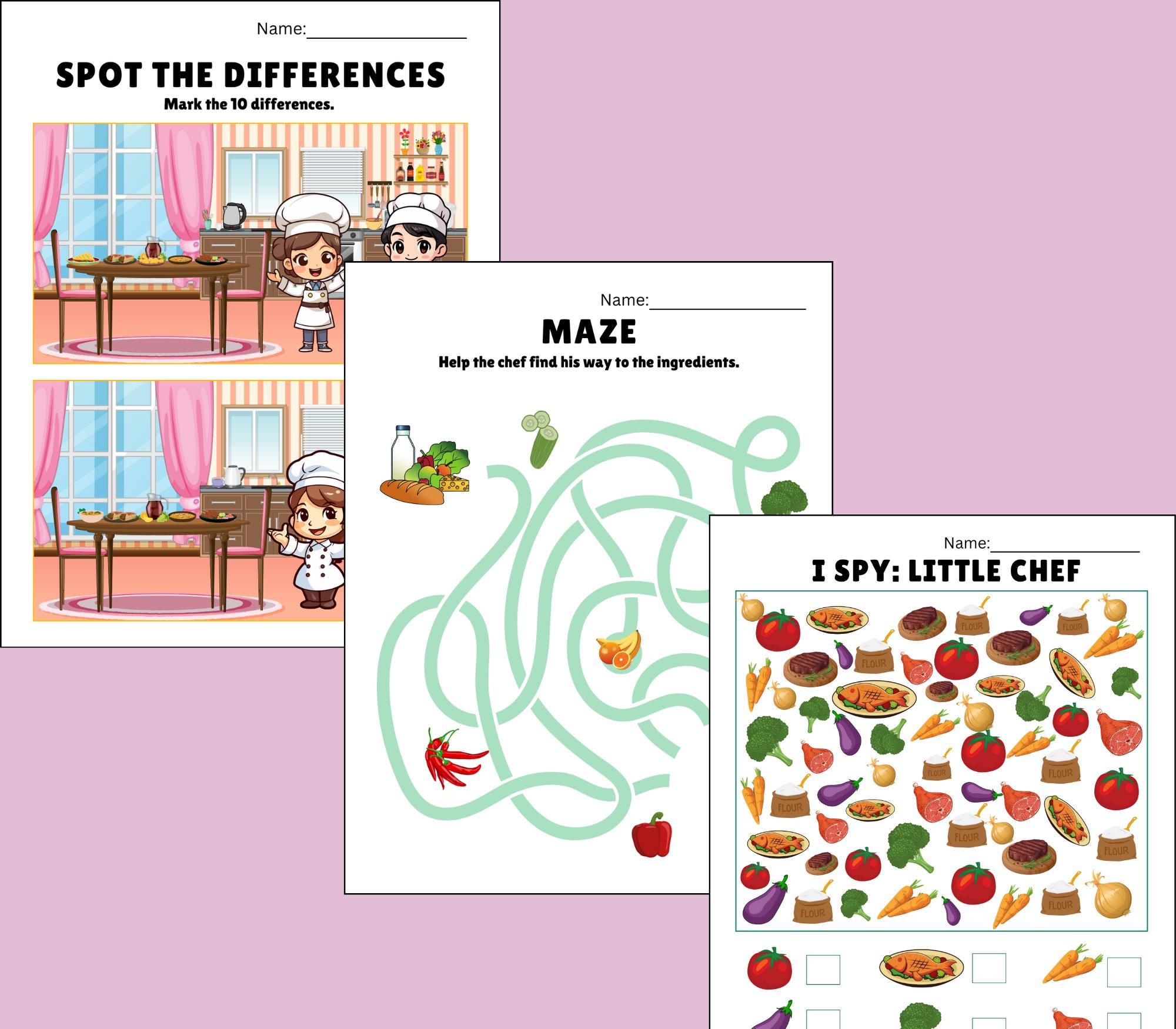 Chef & Healthy Eating Activities | Printable Nutrition Worksheets ...