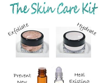 How to Stop Acne Fast: Vegan Skincare Products for Oily Skin & Acne Prone Skin Kit with Gel Moisturizer, Exfoliator, Natural Acne Treatments