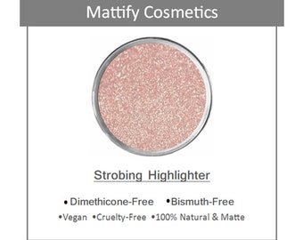 Strobing Highlighter / Highlighting Powder by Mattify Cosmetics Vegan Makeup for Oily Skin How to Get a Natural Glow for Summer Luminizer