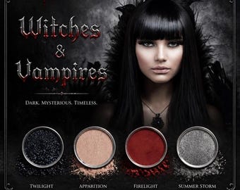 Vampire Makeup for Halloween Costume - Broken Doll Face Undead Bride Red Eyeshadow Cosplay Witch Goth Zombie Fake Blood Vegan Eye Shadow Set