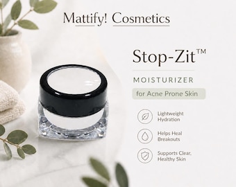 Best Moisturizer for Acne Prone Skin Mattify Cosmetics Stop-Zit Light Weight Gel Moisturizer for Oily Skin Aloe Vera (Tester Size 15g)