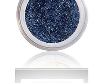 Navy Blue Eye Shadow & Eye Liner Mattify Cosmetics "MIDNIGHT TRAIN" Smoky Eye Makeup Look Natural Vegan Products for Oily Skin Crease-Free