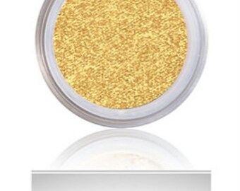 Sparkly Gold Eye Shadow by Mattify Cosmetics Long Lasting Makeup Shimmery Honey Color Holiday NYE Eyeshadow Vegan Cruelty-Free Natural