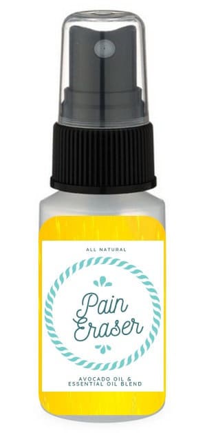 PAIN ERASER: Essential Oil Spray for Pain Relief Gout Treatment Arthritis Cramps Back Muscle Rub Blood Clot Joint Workout Edema Massage Oils