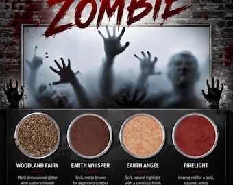 Zombie Makeup Looks Halloween Costume Fake Bruise Blood SFX Vegan Eye Shadow