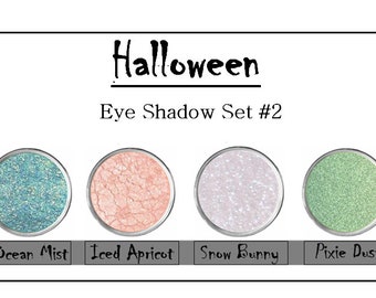 Vegan Halloween Eye Makeup Shadow for Cute Costume Ideas: Fairy, Sugar Skull, Mermaid, Princess Sparkly White, Teal, Peach Pink Holographic
