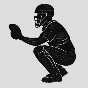 Baseball Catcher Silhouette png- Digital download for cricut, sublimation, t shirts