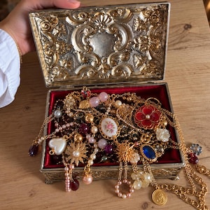 Mystery Jewelry Box: Treasure Chest Version! / Vintage and Fantasy / Victorian Jewelry Necklaces, Rings, Bracelets, Charms / Woman / Curated