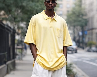 Vintage 90's POLO Ralph Lauren Men's Yellow Shirt / Size X-large