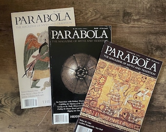 Parabola Magazine / The Magazine of Myth & Tradition / Vintage 1994 Vol 1, 2 and 4 / The Call - Hidden Treasure - Twins