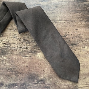 Vintage 1960s Beau Brummell Men&#39;s Skinny Tie / Brown Wool MCM Necktie / Mid Century Vintage Menswear