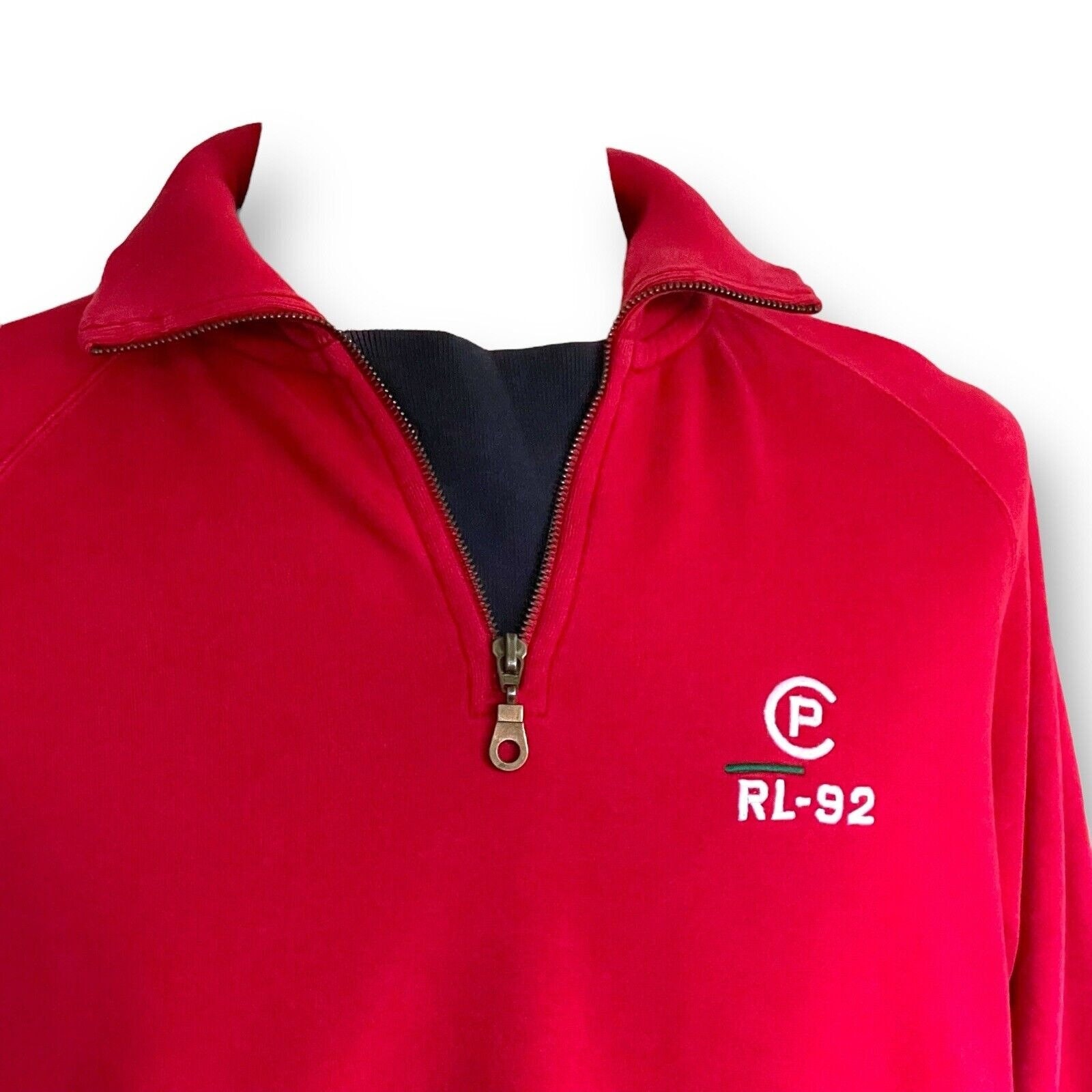 Vintage 90's POLO Ralph Lauren CP RL-92 Men's Sweatshirt / Red 1/4