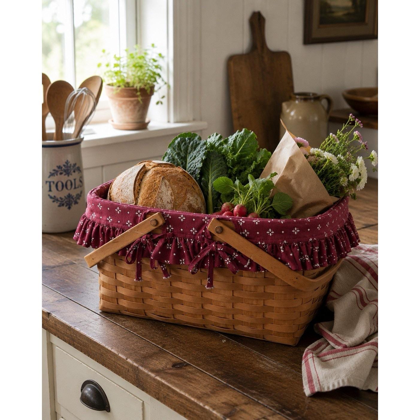 Large Market Basket Longaberger - Etsy