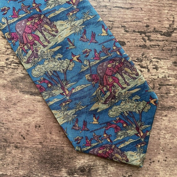 Salvatore Ferragamo Italy Designer Tie / Vintage … - image 3