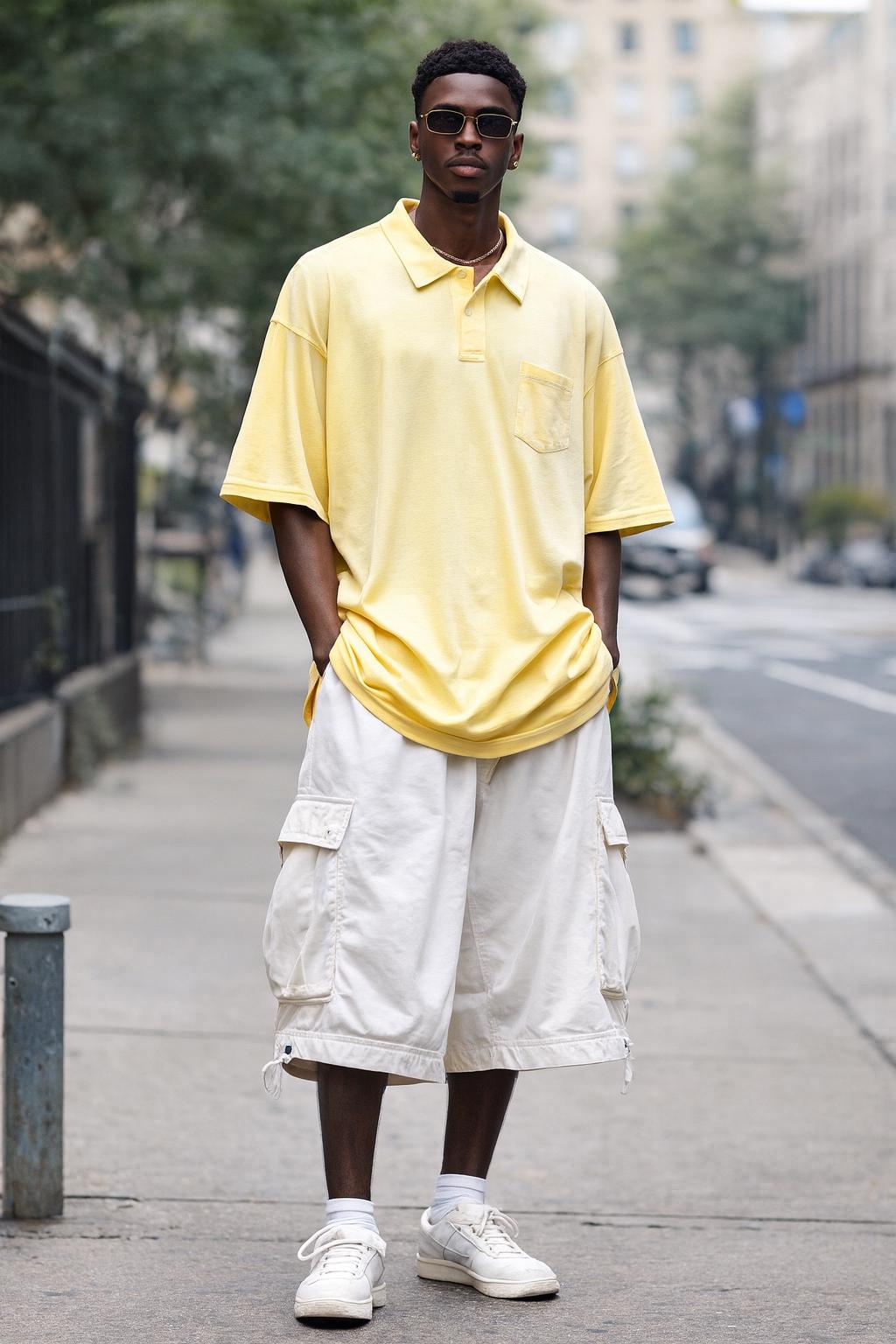 Vintage 90's POLO Ralph Lauren Men's Yellow Shirt / Size X-large
