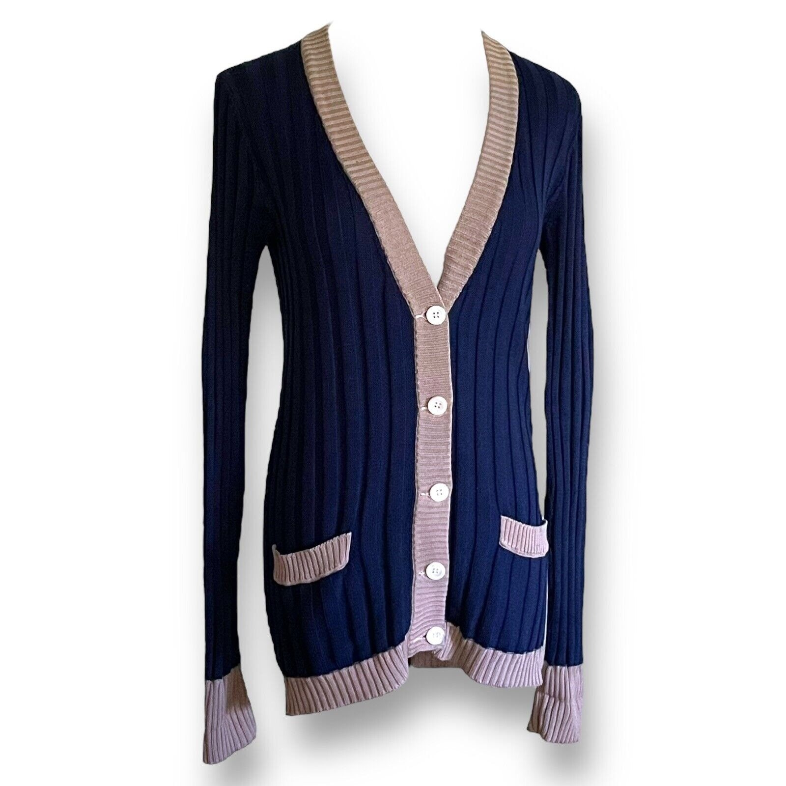  rive gauche イヴサンローランリヴゴーシュ カシミアニット Yves Saint Laurent Rive Gauche Vintage 1970's Women's Cardigan