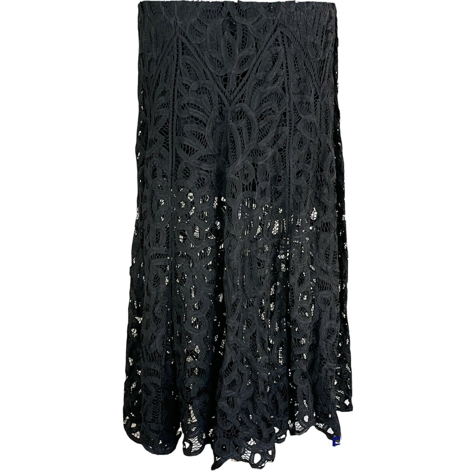 Vintage Womens Black Battenburg Lace Dress / Low Back Maxi | Etsy