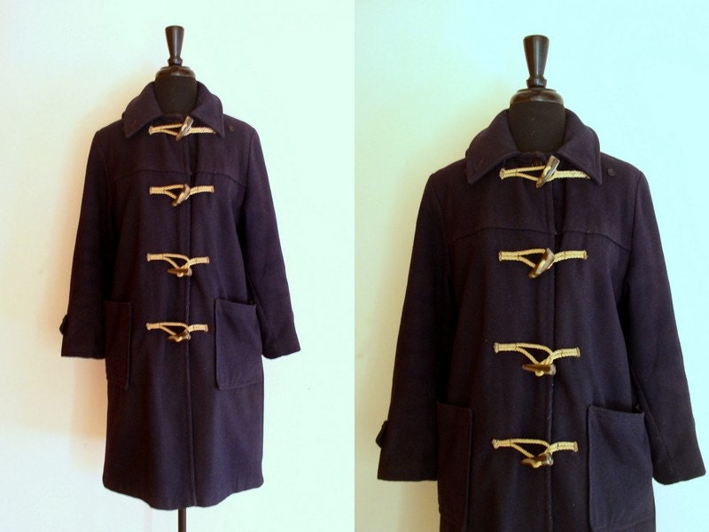 Vintage 1960's Duffle Coat / Dead Poet's Society / 60's Mod Preppy Navy  Blue Wool Hooded Toggle Coat - Etsy UK