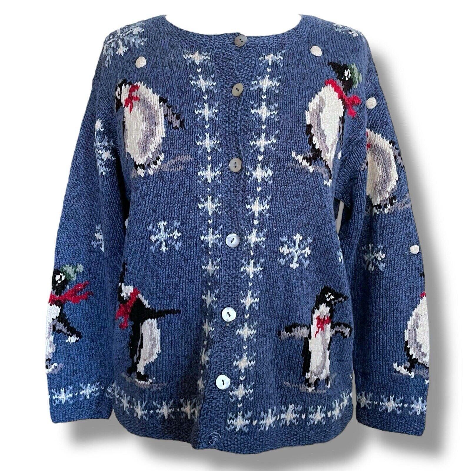 TALBOTS タルボット　ヴィンテージ ハンドニットカーディガン　　星条旗 TALBOTS タルボット ヴィンテージ ハンドニットカーディガン