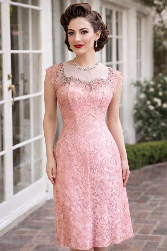 paper dolls pink lace dress PAPER DOLLS PINK AND BLACK CUT OUT LACE DRESS