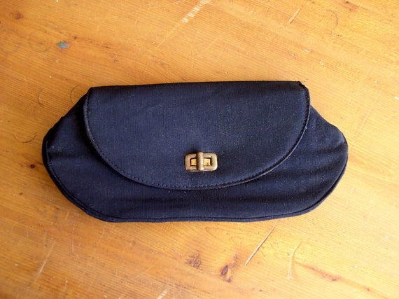 Vintage 1950's Black Clutch / 50's Stylemark Fail… - image 1