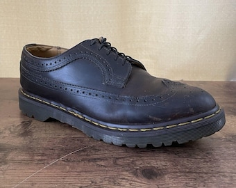 Vintage Dr Martens Shoes Wing Tip Wingtip Black Zoot Men's 9