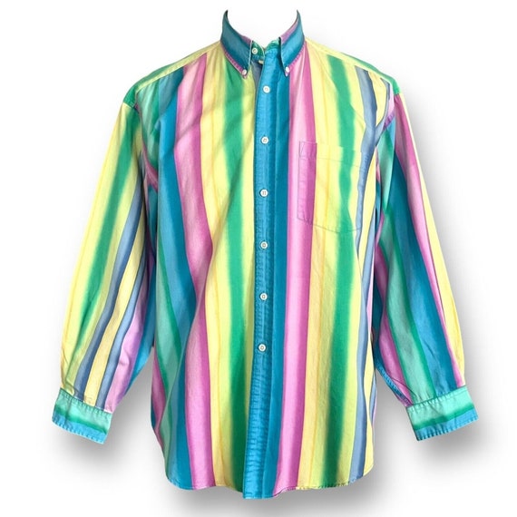 トップス 90s vintage ombre stripe shirts 90s vintage ombre stripe shirts