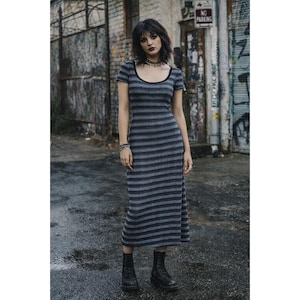 knee length dresses for ladies Animal Print Collar Split Neck Short Ruffle Sleeves Tiered Midi Dress with  No Lining main image 0