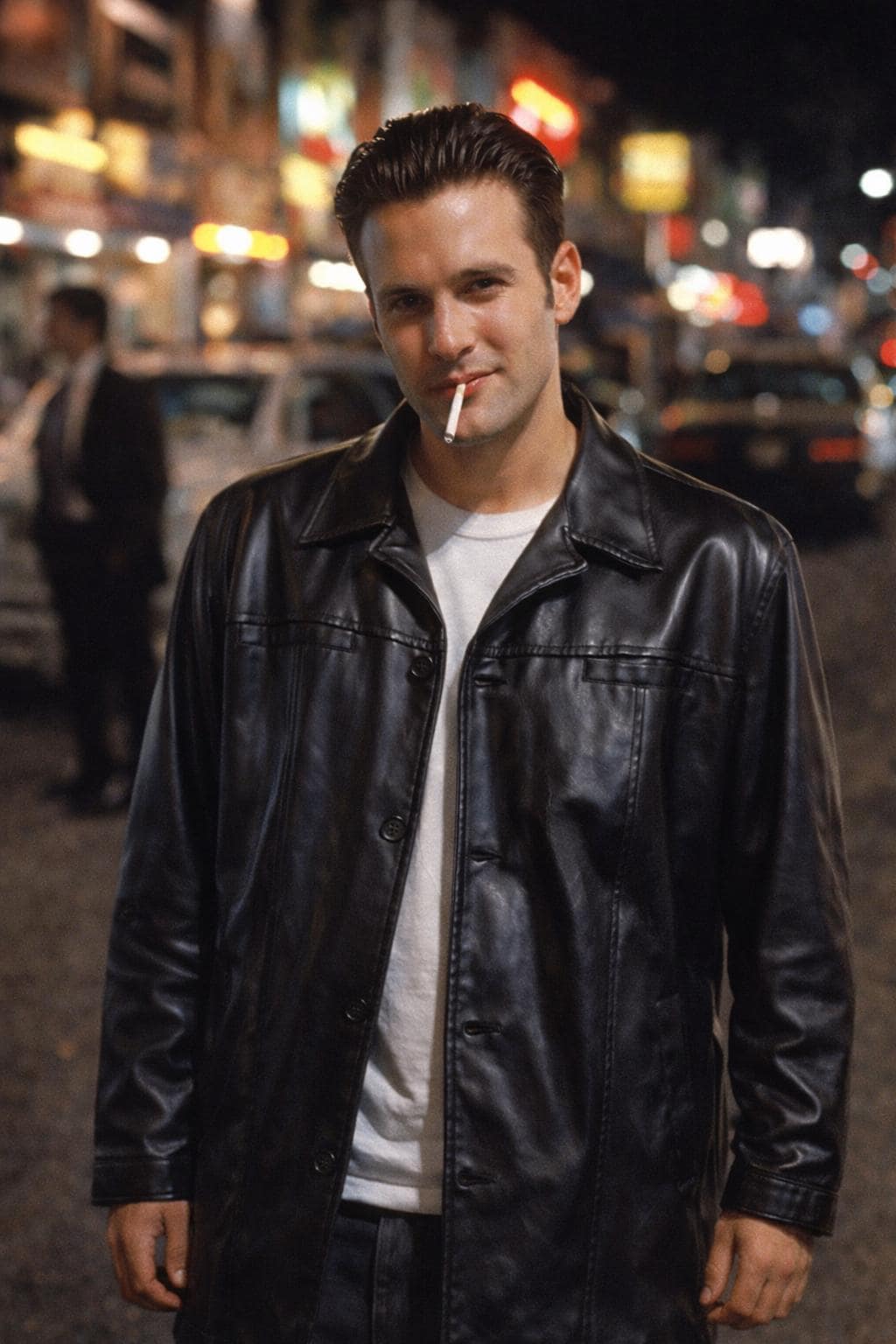 Tonic by BC Ethic Men's Black Faux Leather Jacket / Size X-large