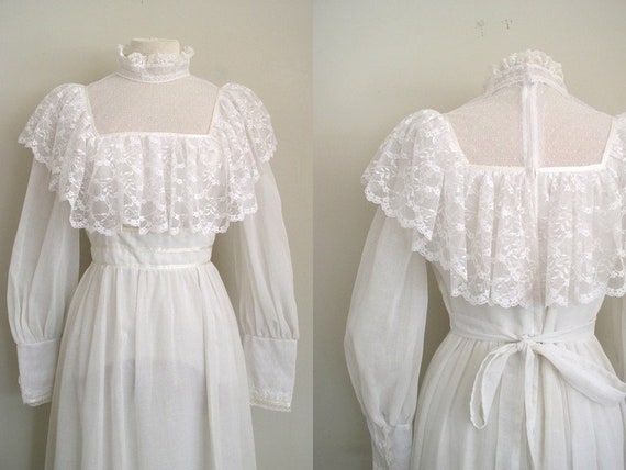 Vintage 1970s Candi Jones Maxi Dress / 70's Boho I