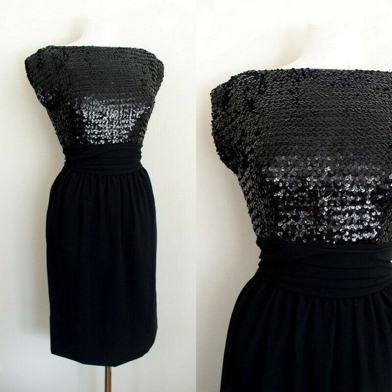1950s Suzy Perette Dark Brown Wiggle Dress