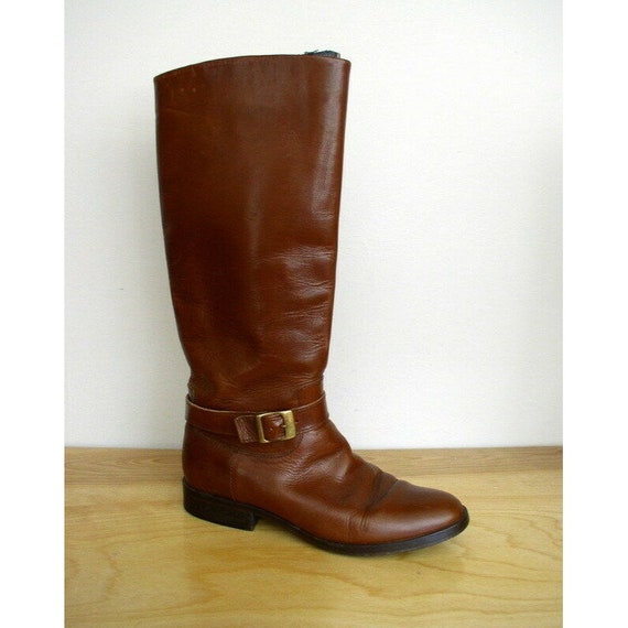 Vintage Etienne Aigner Womens Boots / Brown Leath… - image 2