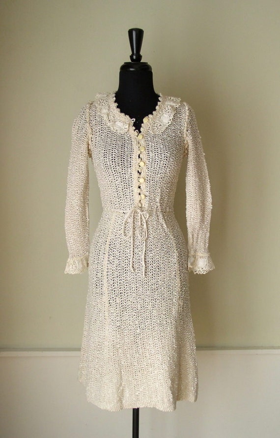 Vintage 1970's Pallas Loomed Irish Linen & Croche… - image 2