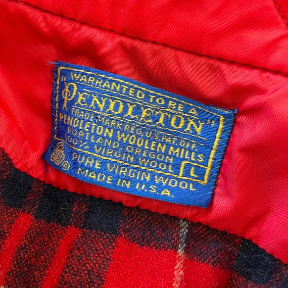 Pendleton Vintage Men’s Large Plaid Wool Shirt / … - image 5