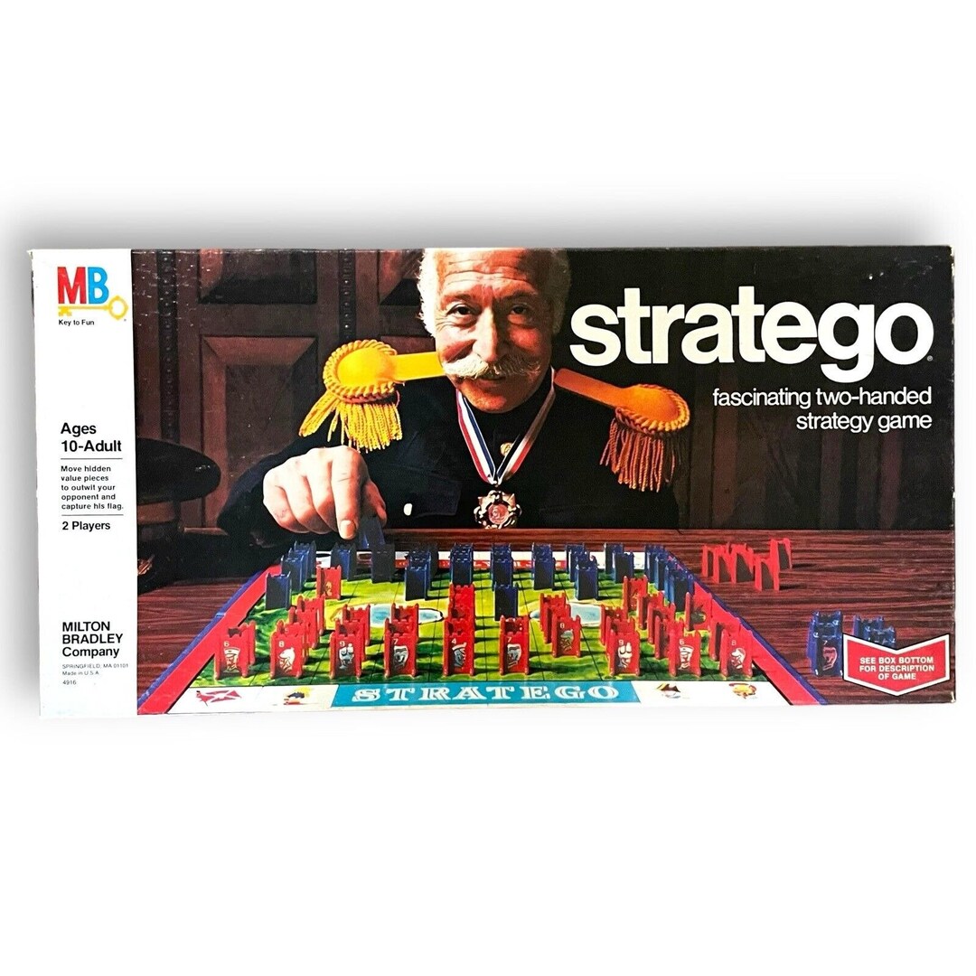 Vintage 1975 Stratego Strategy Board Game / Milton Bradley Game / 100