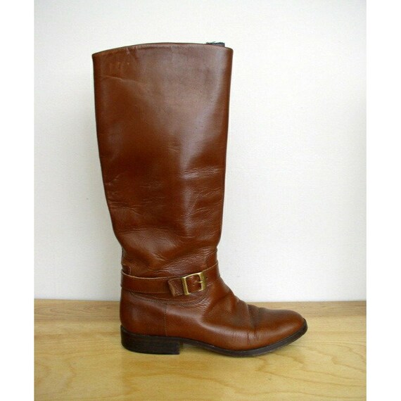 Vintage Etienne Aigner Womens Boots / Brown Leath… - image 3