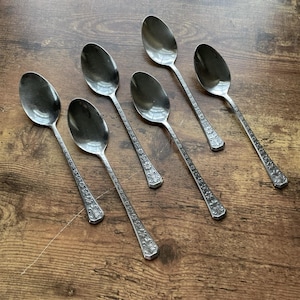 Cuchara sopera ovalada Interpur Florenz vintage / Juego de 6 / Acero inoxidable / Cubiertos de repuesto
